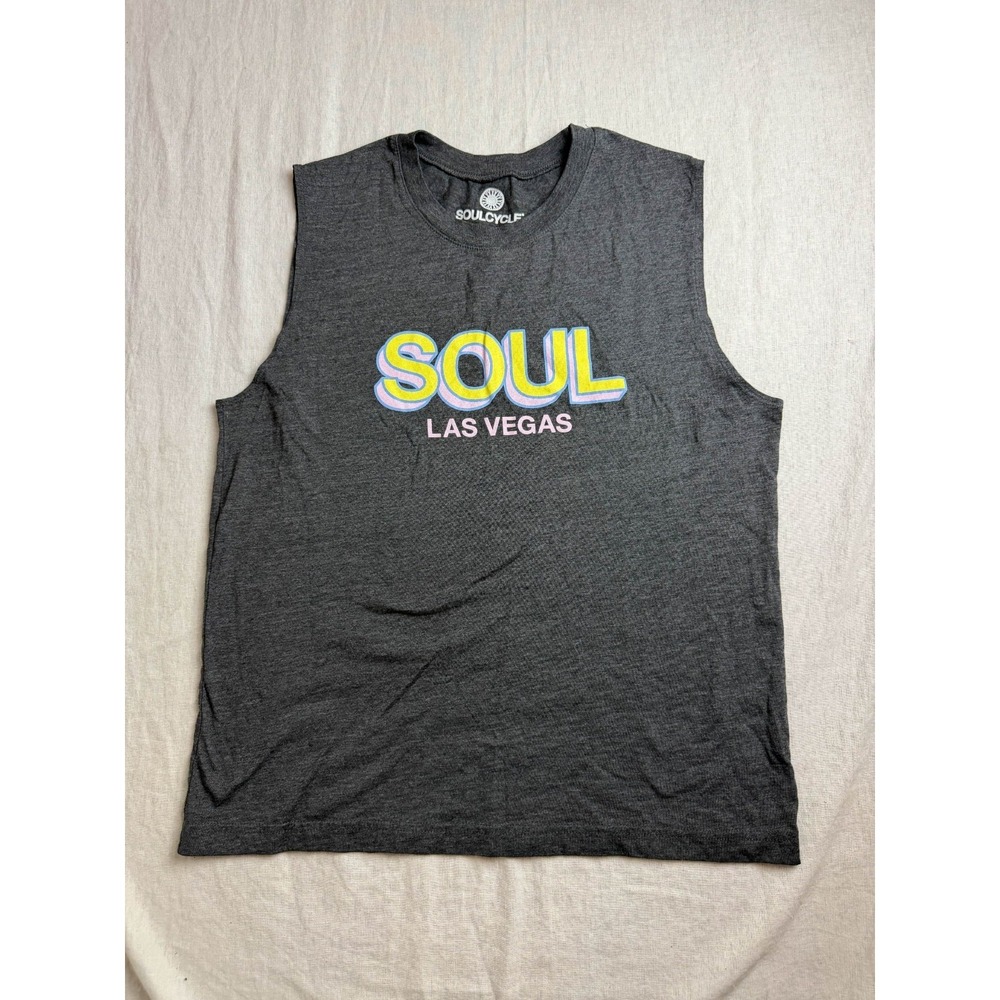 SoulCycle Las Vegas Muscle Tank Top Mens Large Heather Gray‎ Streetwear Souvenir